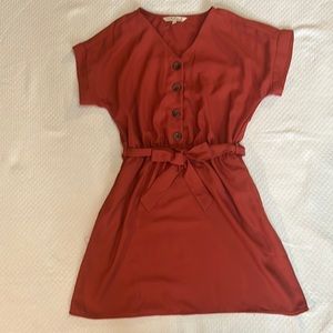 Dark Orange/Red/Pink Short A-line Dress